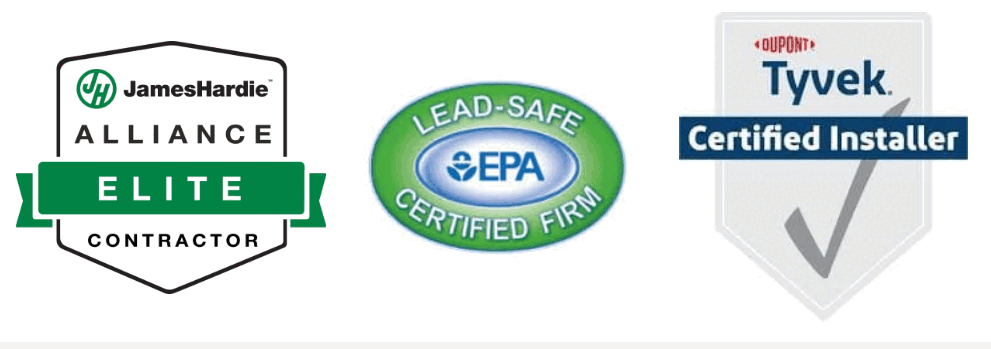 Alpine Exteriors Certifications - James Hardie Alliance Elite, EPA Lead-Safe Certified, Tyvek Certified Installer